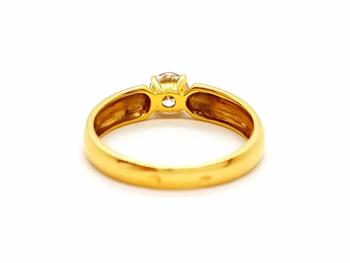 Bague Solitaire Or jaune Diamant - Castafiore