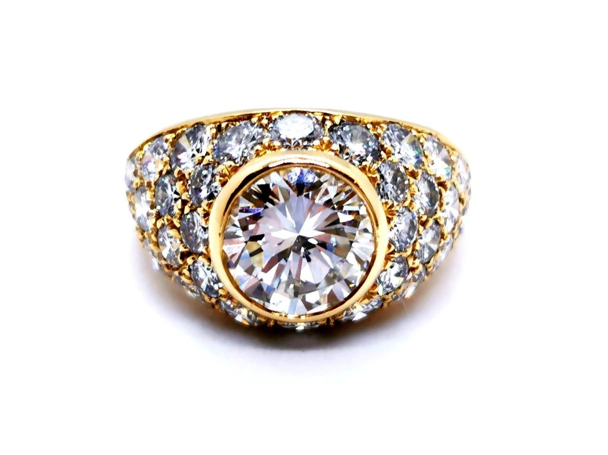 Bague Solitaire Or jaune Diamant - Castafiore
