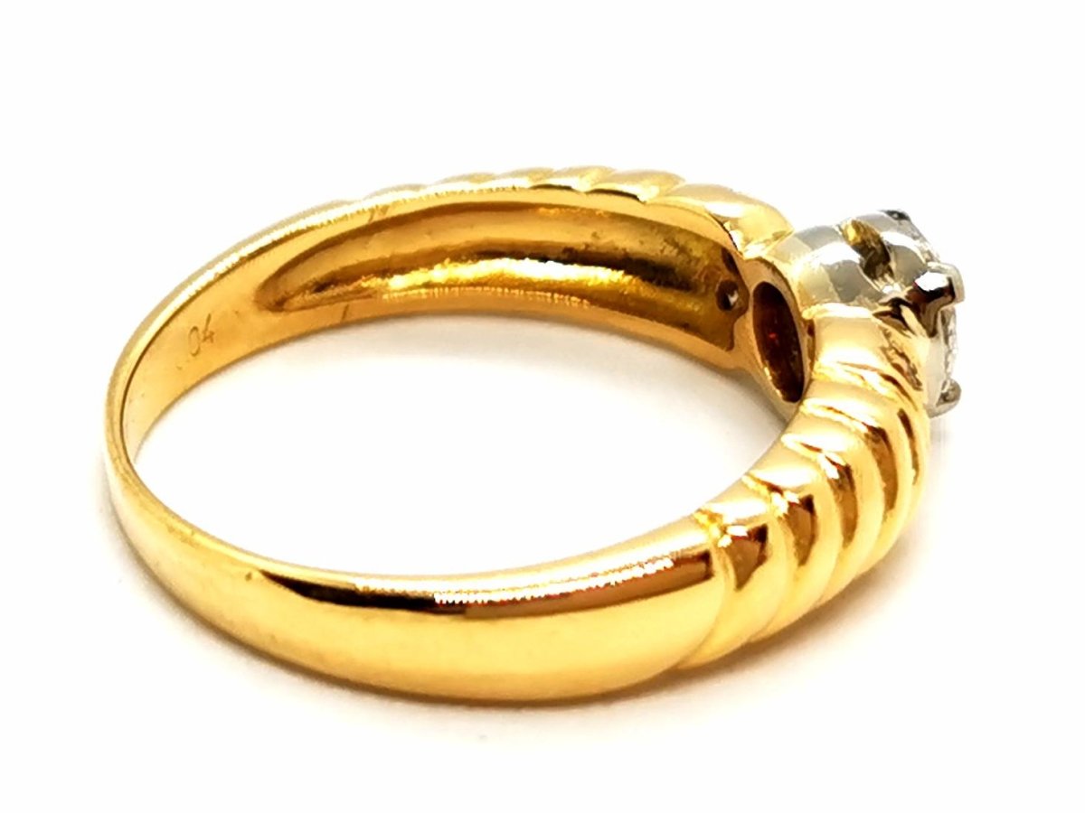 Bague Solitaire Or jaune Diamant - Castafiore