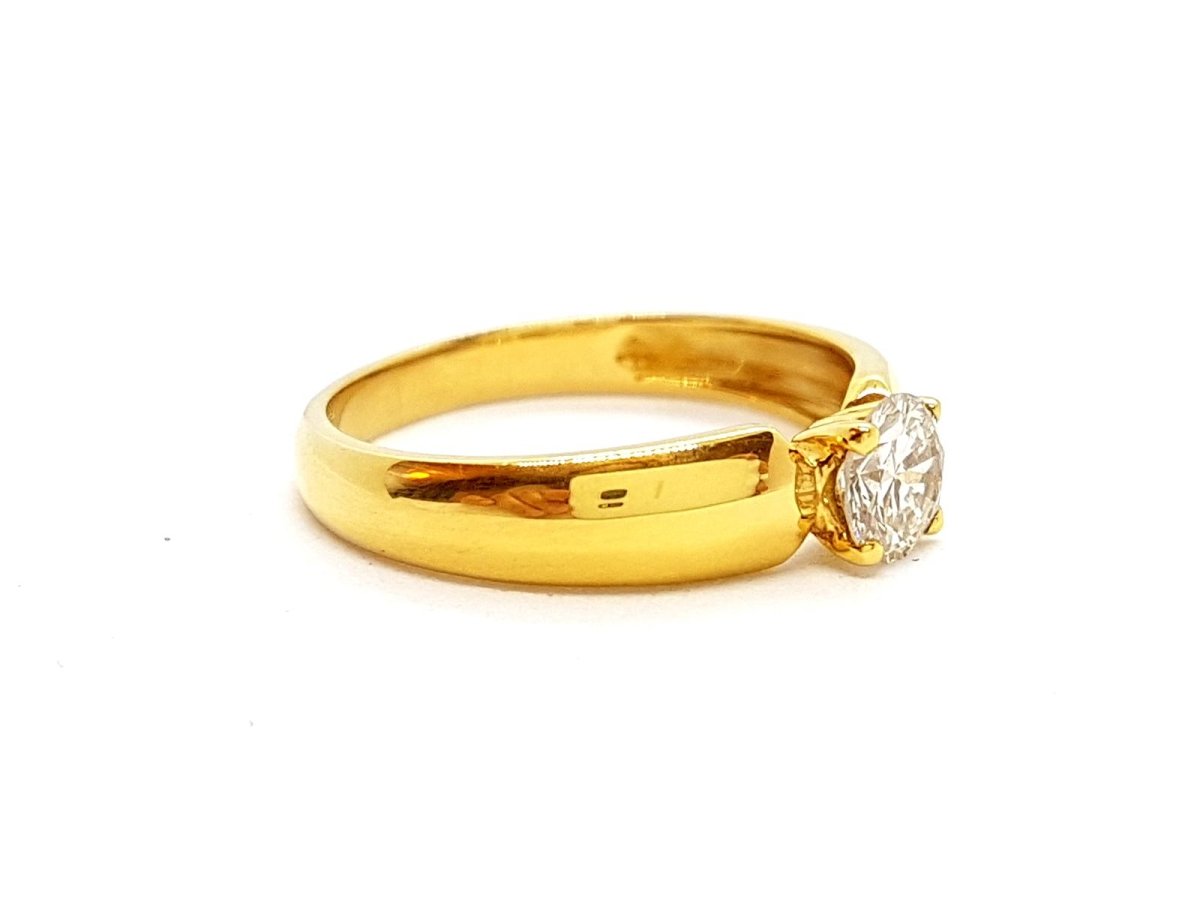 Bague Solitaire Or jaune Diamant - Castafiore