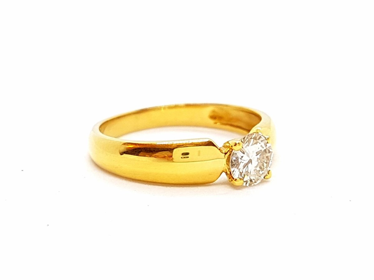 Bague Solitaire Or jaune Diamant - Castafiore
