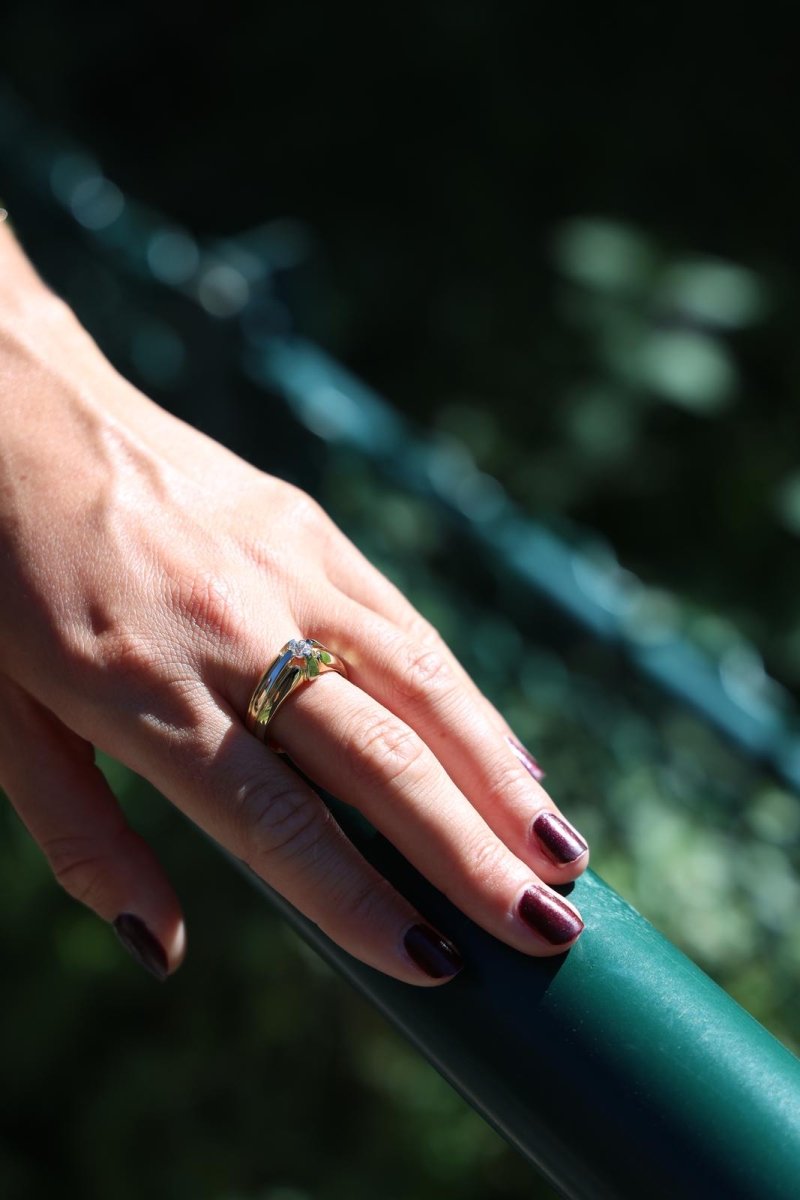 Bague Solitaire Or jaune Diamant - Castafiore
