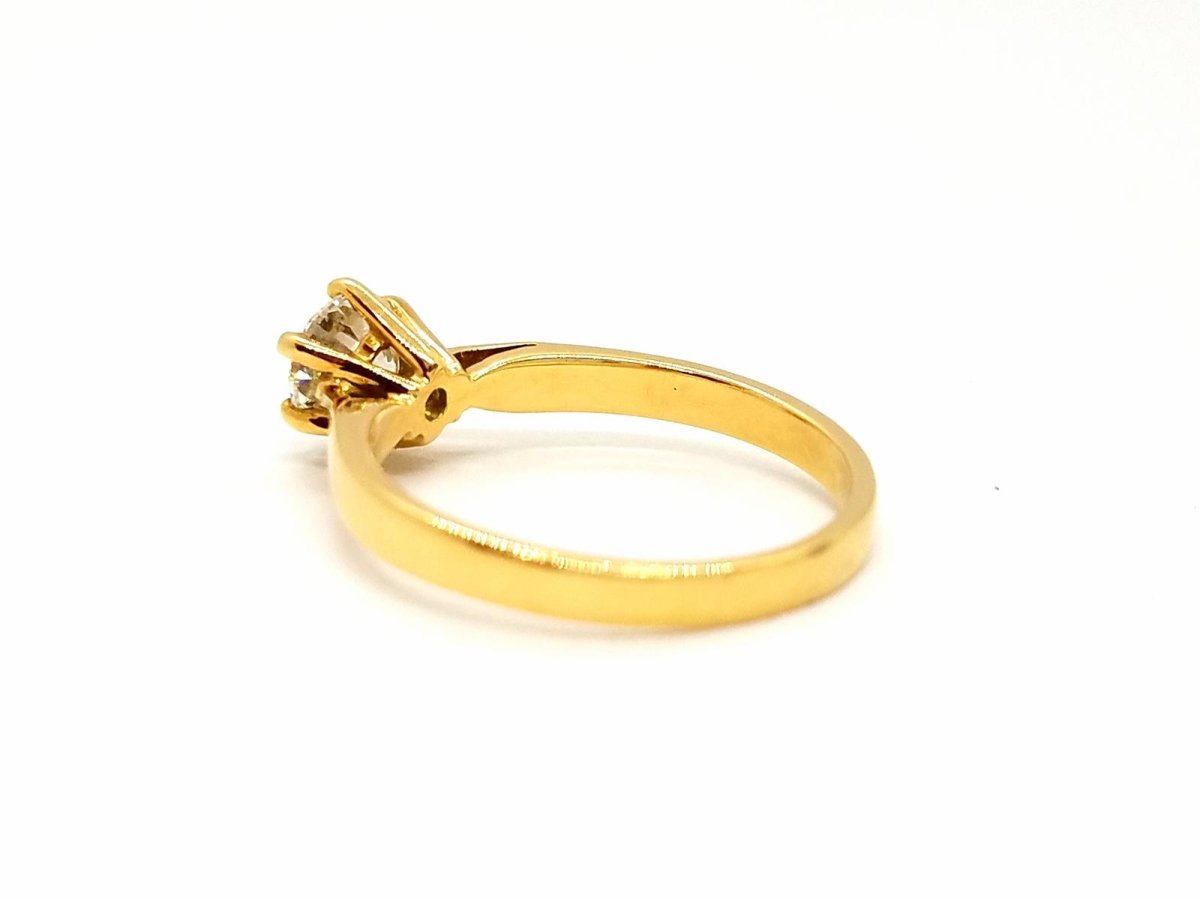 Bague Solitaire Or jaune Diamant - Castafiore