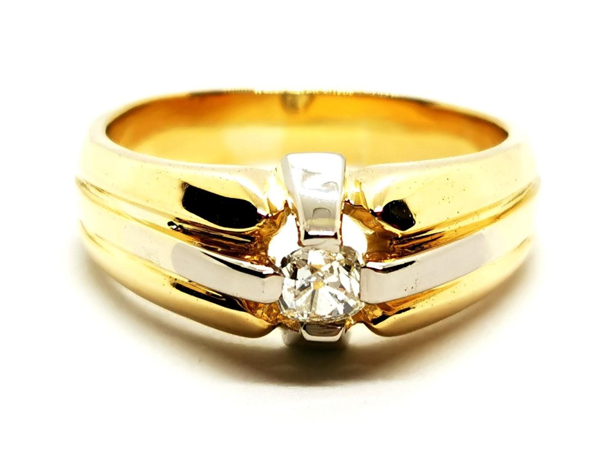 Bague Solitaire Or jaune Diamant - Castafiore