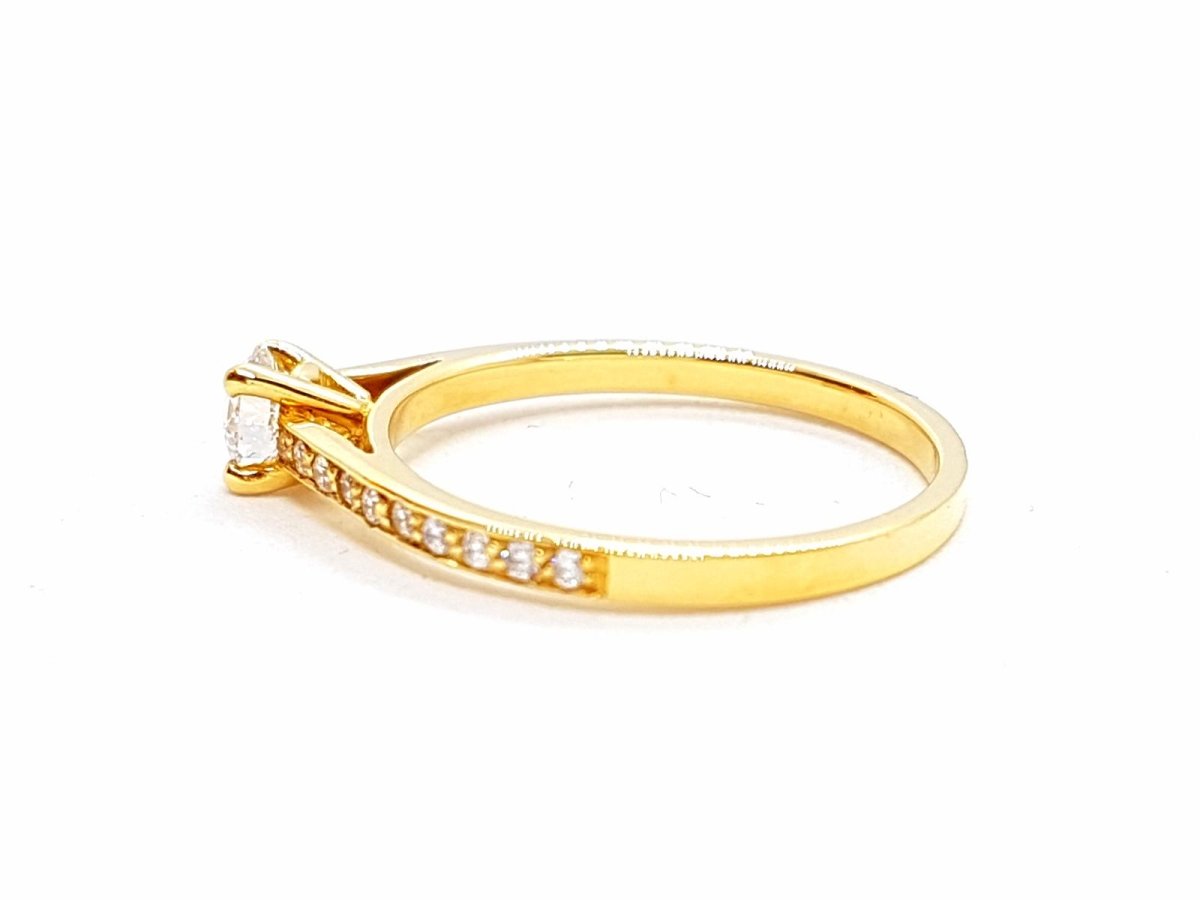 Bague Solitaire Or jaune Diamant - Castafiore