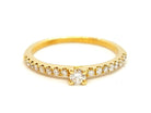 Bague Solitaire Or jaune Diamant - Castafiore