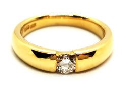 Bague Solitaire Or jaune Diamant - Castafiore