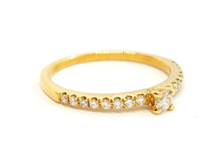 Bague Solitaire Or jaune Diamant - Castafiore