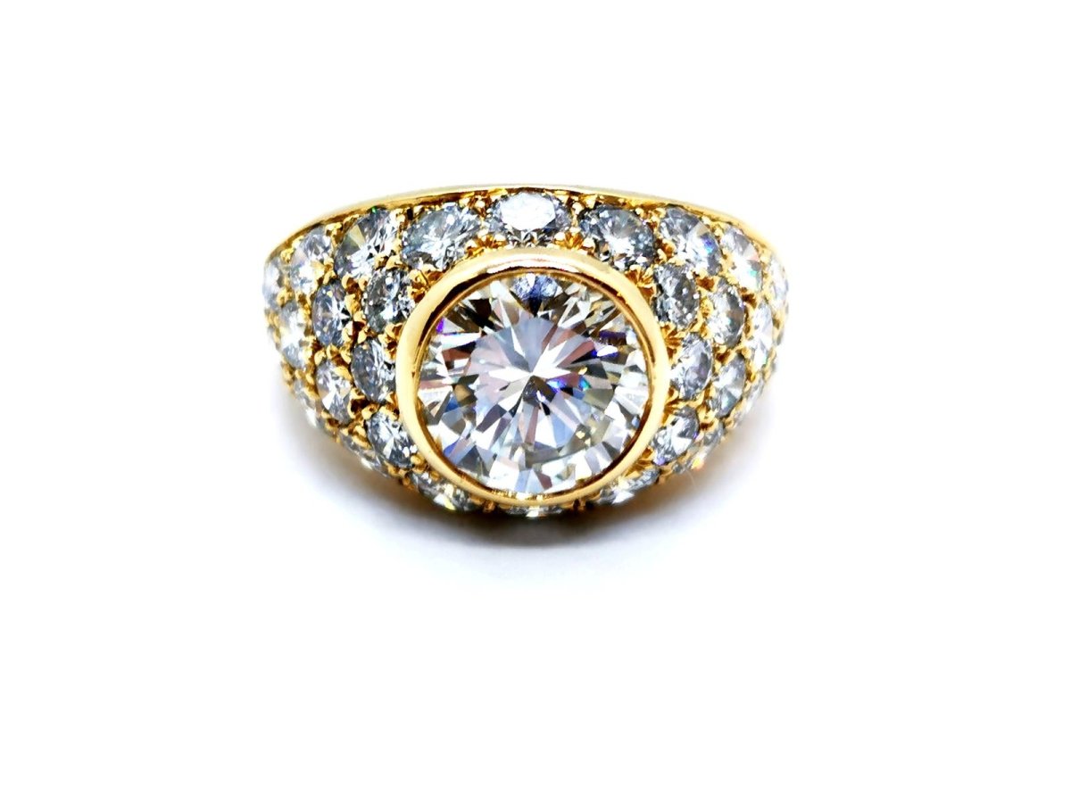 Bague Solitaire Or jaune Diamant - Castafiore