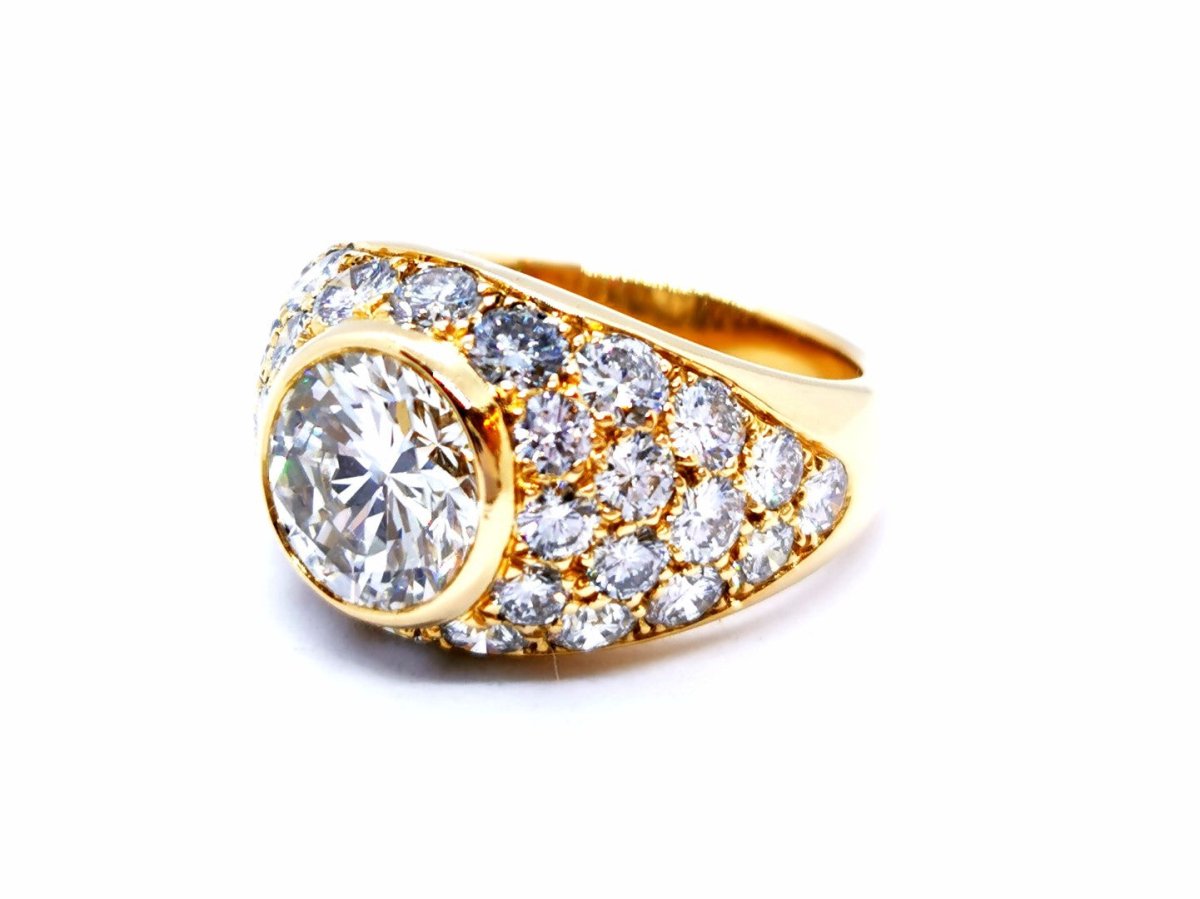 Bague Solitaire Or jaune Diamant - Castafiore