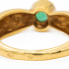 Bague Solitaire Or jaune Emeraude - Castafiore