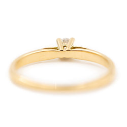 Bague Solitaire or jaune et diamant - Castafiore