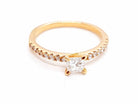 Bague Solitaire Or rose Diamant - Castafiore