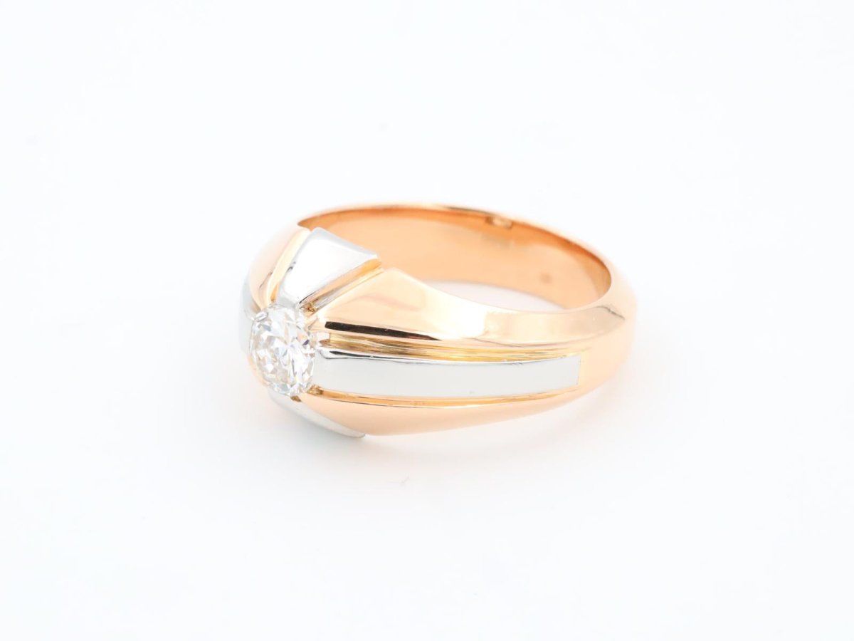 Bague Solitaire Or rose Diamant - Castafiore