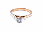 Bague Solitaire Or rose Diamant - Castafiore