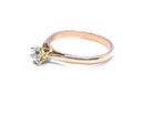 Bague Solitaire Or rose Diamant - Castafiore