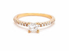 Bague Solitaire Or rose Diamant - Castafiore