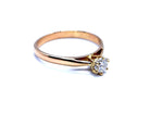 Bague Solitaire Or rose Diamant - Castafiore