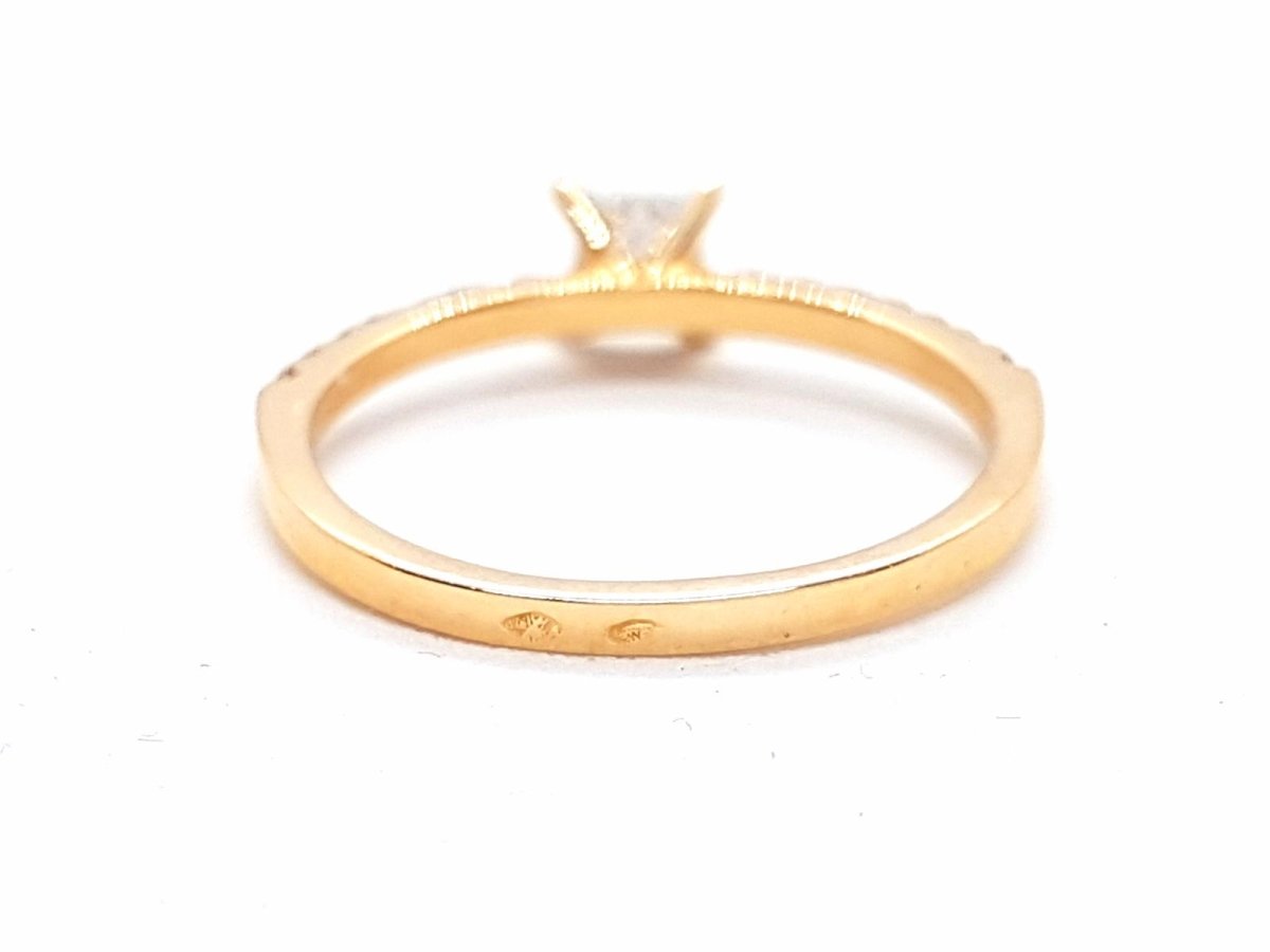 Bague Solitaire Or rose Diamant - Castafiore