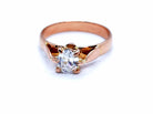 Bague Solitaire Or rose Diamant - Castafiore