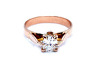 Bague Solitaire Or rose Diamant - Castafiore