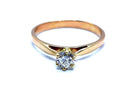 Bague Solitaire Or rose Diamant - Castafiore