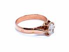 Bague Solitaire Or rose Diamant - Castafiore