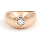 Bague Solitaire Or rose Diamant - Castafiore