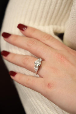 Bague Solitaire Platine Diamant - Castafiore