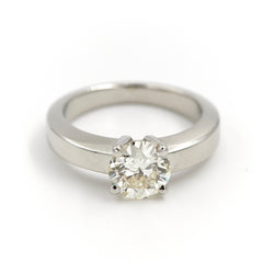Bague Solitaire Platine Diamant - Castafiore