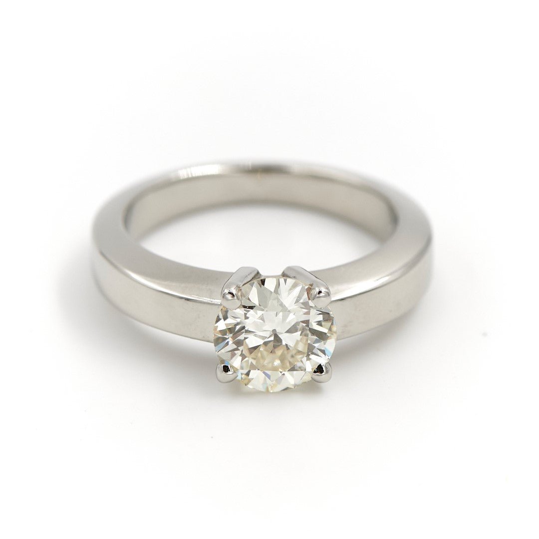 Bague Solitaire Platine Diamant - Castafiore
