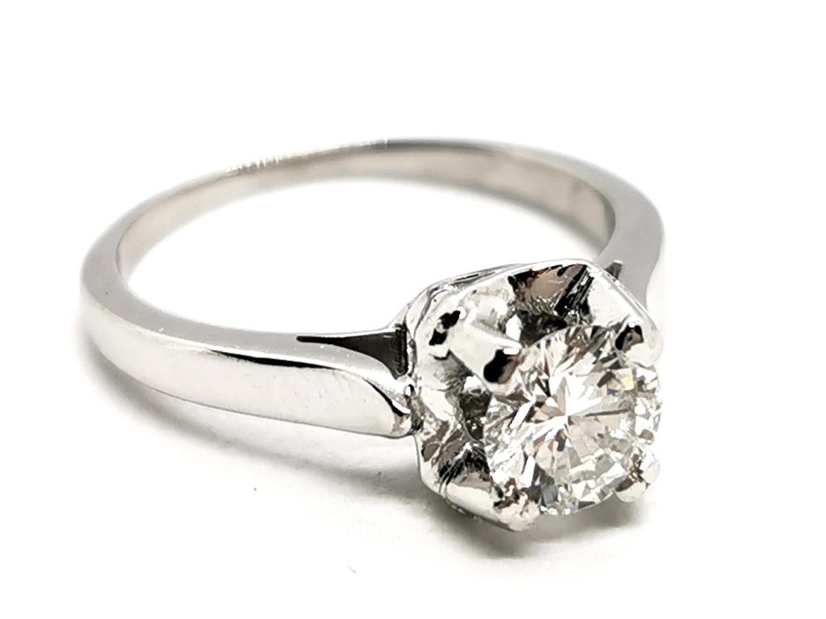 Bague Solitaire Platine Diamant - Castafiore