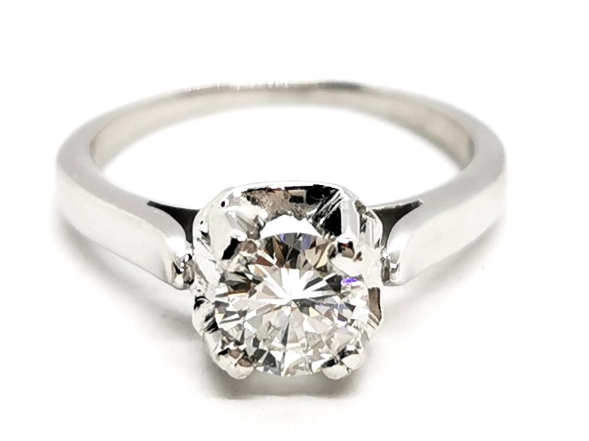 Bague Solitaire Platine Diamant - Castafiore