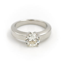 Bague Solitaire Platine Diamant - Castafiore