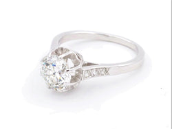 Bague Solitaire Platine Diamant - Castafiore
