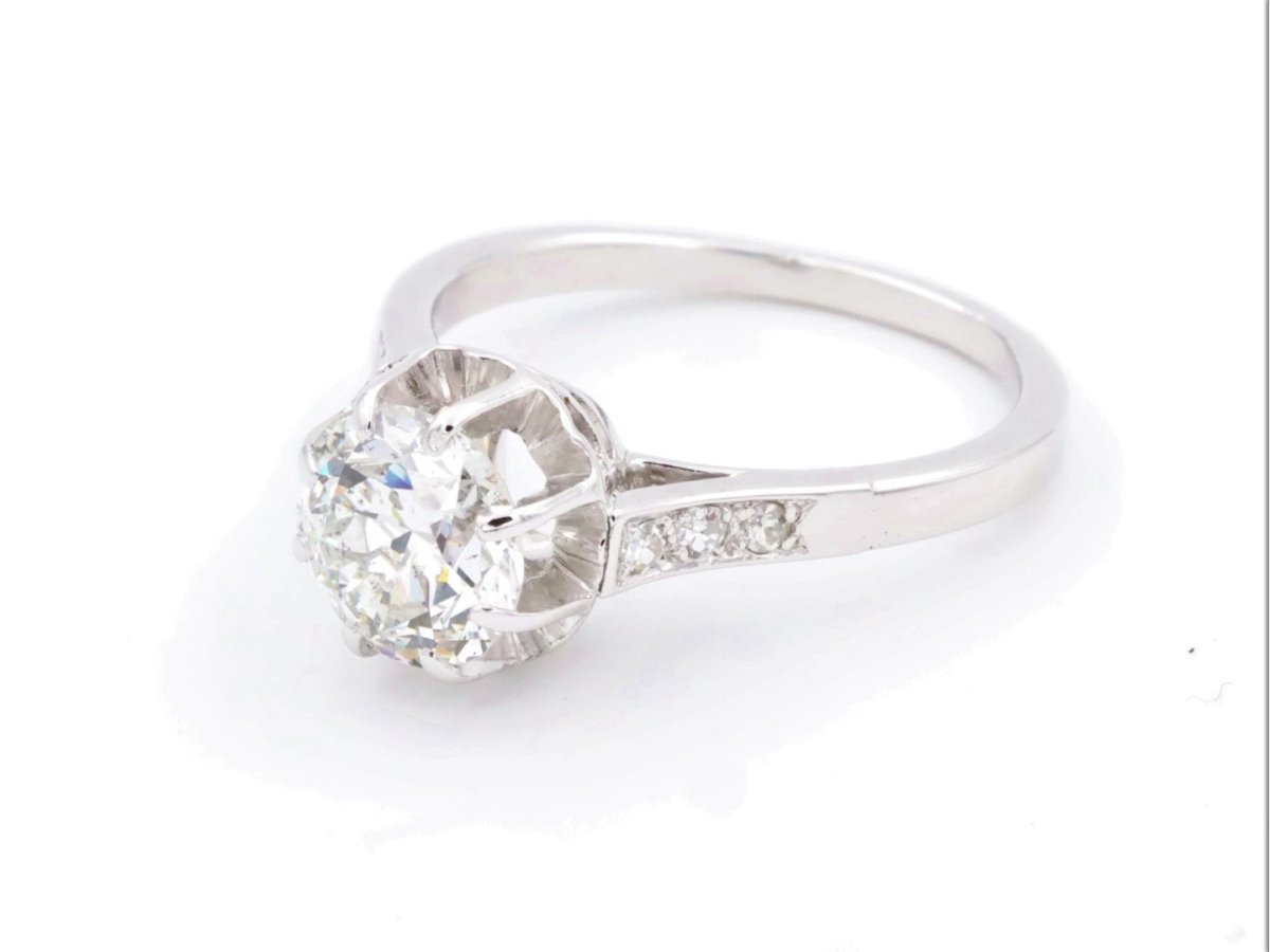Bague Solitaire Platine Diamant - Castafiore