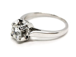 Bague Solitaire Platine Diamant - Castafiore