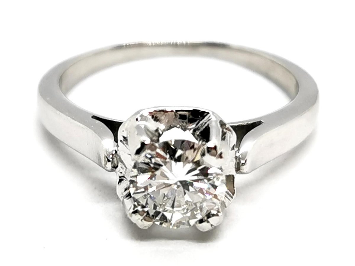 Bague Solitaire Platine Diamant - Castafiore