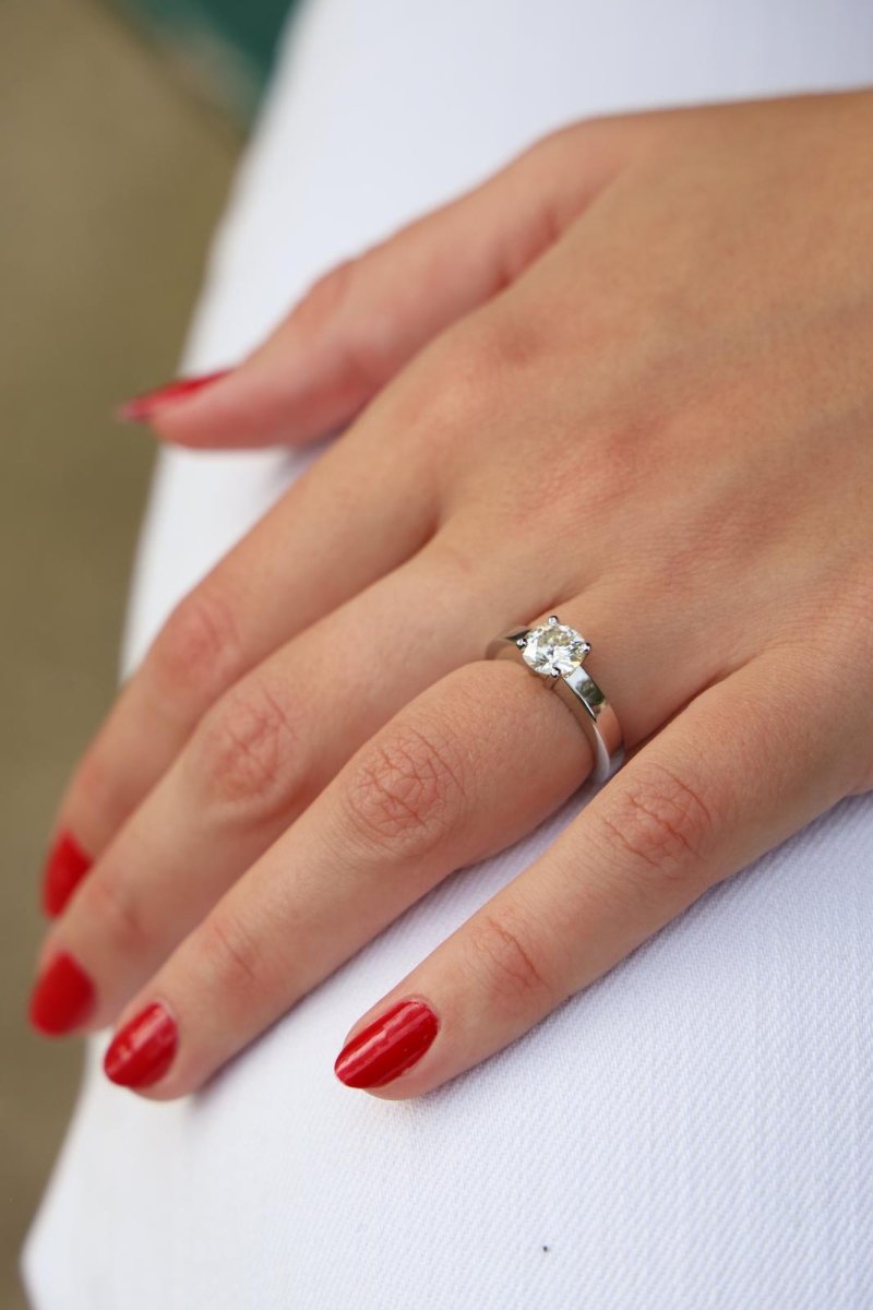 Bague Solitaire Platine Diamant - Castafiore