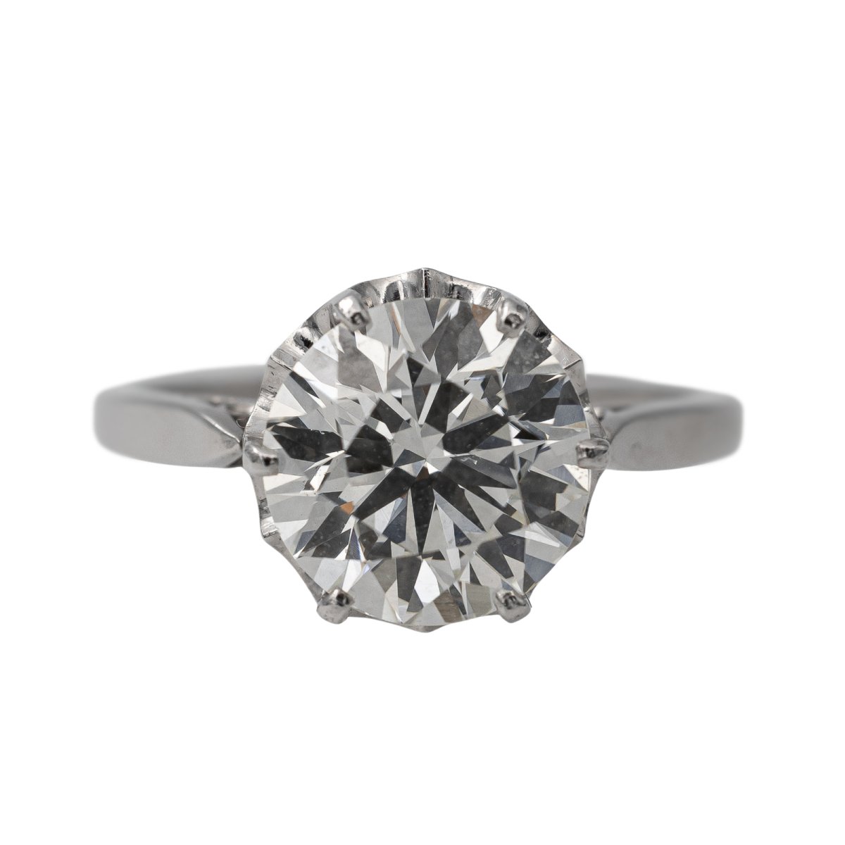 Bague Solitaire platine et diamant - Castafiore