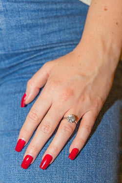 Bague Solitaire platine et diamant - Castafiore