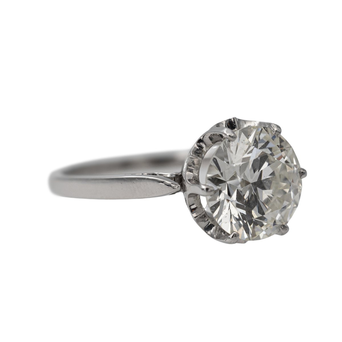 Bague Solitaire platine et diamant - Castafiore