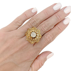 Bague Sterlé en or jaune et diamants - Castafiore