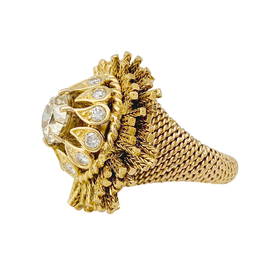 Bague Sterlé en or jaune et diamants - Castafiore