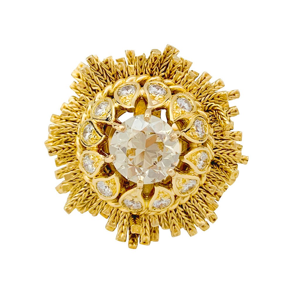 Bague Sterlé en or jaune et diamants - Castafiore