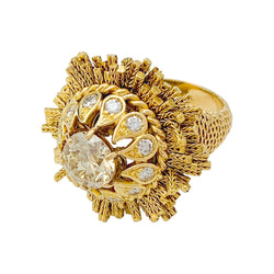 Bague Sterlé en or jaune et diamants - Castafiore
