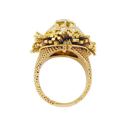 Bague Sterlé en or jaune et diamants - Castafiore