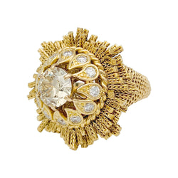 Bague Sterlé en or jaune et diamants - Castafiore