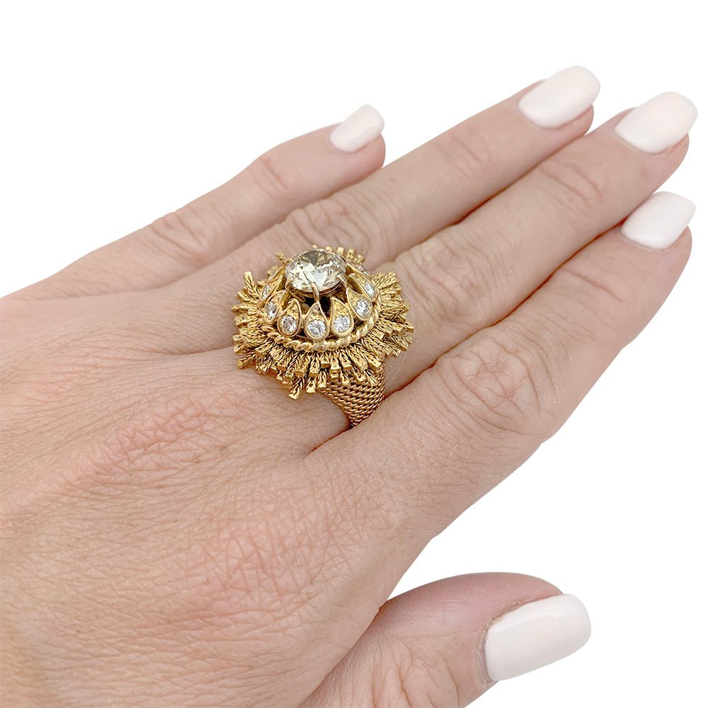 Bague Sterlé en or jaune et diamants - Castafiore