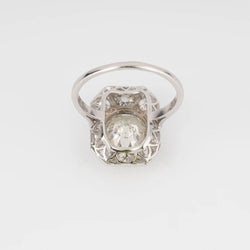 Bague style Art Déco en platine et diamant - Castafiore